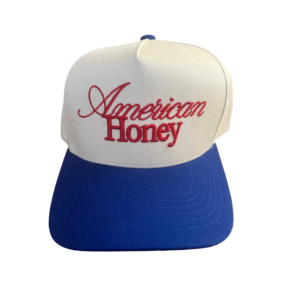 C.C. Trucker Hat Women OS Blue White NEW American Honey Embroidered Snapback
